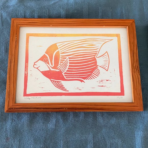 Set of 4 fish block prints - Picture 4 of 5